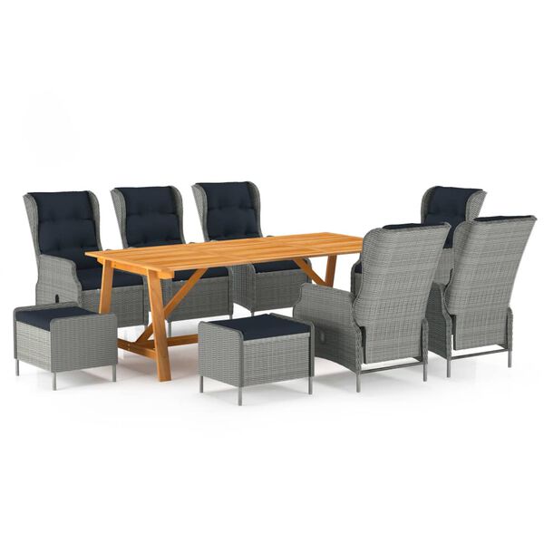 vidaXL 9-dielna z&aacute;hradn&aacute; jed&aacute;lensk&aacute; s&uacute;prava bledosiv&aacute;