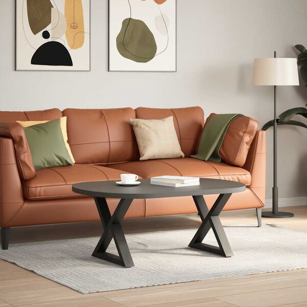 vidaXL Nohy konferenčn&eacute;ho stol&iacute;ka 2 ks antracitov&eacute; 60x(42-43,3) cm oceľov&eacute;