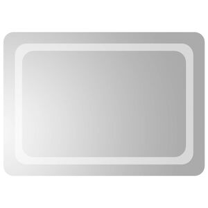 vidaXL Zrkadlo do k&uacute;peľne s LED Priehľadn&aacute; 70 x 50 cm tvrden&eacute; sklo