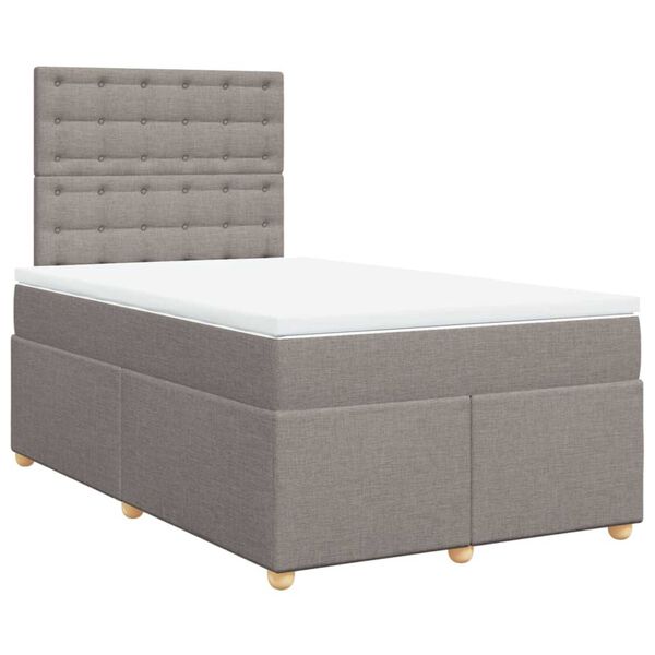 vidaXL Boxspring posteľ s matracom sivohned&yacute; 120x200 cm l&aacute;tka