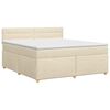 vidaXL Posteľ boxspring s matracom Kr&eacute;mov&aacute; 140 x 190 cm L&aacute;tka