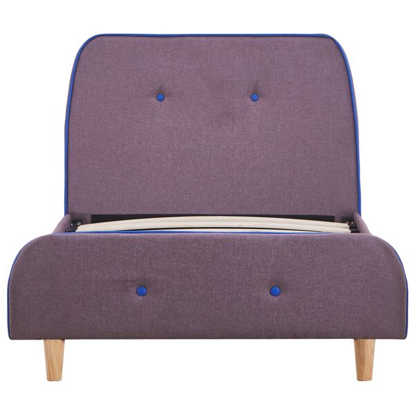 vidaXL Rám postele sivohnedý 90x200 cm látkový