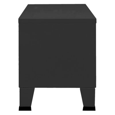 vidaXL Industriálna TV skrinka čierna 105x35x42 cm kovová