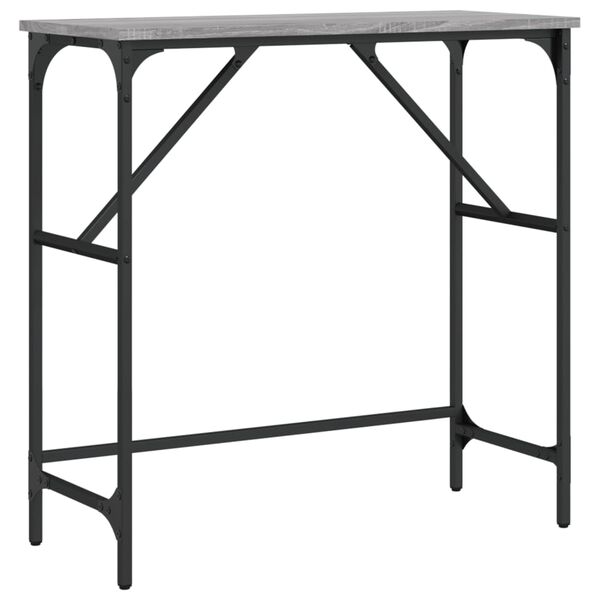 vidaXL Konzolový stolík sivý sonoma 75x32x75 cm kompozitné drevo