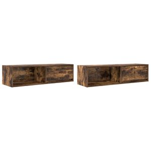 vidaXL TV skrinky 2 ks Dub dymov&yacute; 100x31x25,5 cm Upraven&eacute; drevo