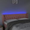 vidaXL Čelo postele s LED ružov&eacute; 147x16x78/88 cm zamat