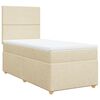 vidaXL Boxspring posteľ s matracom kr&eacute;mov&aacute; 100x200 cm l&aacute;tka