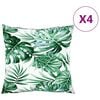 vidaXL Dekorat&iacute;vne vank&uacute;&scaron;e 4 ks vzor l&iacute;stia 40x40 cm l&aacute;tka
