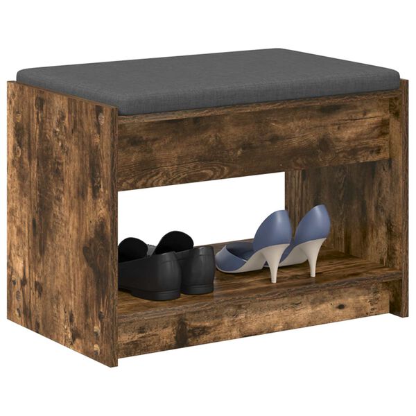 vidaXL Predsieňov&aacute; lavica s vank&uacute;&scaron;om &Uacute;den&yacute; Dub 63 x 38 x 45 cm