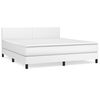 vidaXL Boxspring posteľ s matracom biela 160x200 cm umel&aacute; koža