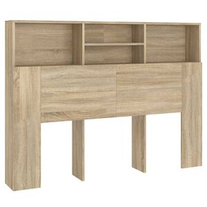 vidaXL Skrinka s čelom postele, dub sonoma 140x19x103,5 cm