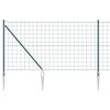 vidaXL Eur&oacute;psky plot s hrotmi 25 x 1,2 m PVC potiahnut&aacute; oceľ Zelen&aacute;