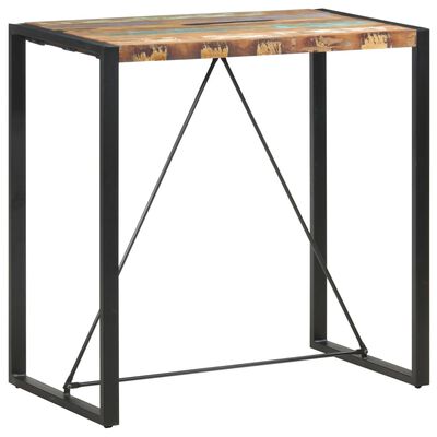 vidaXL Barový stolík 110x60x110 cm masívne recyklované drevo