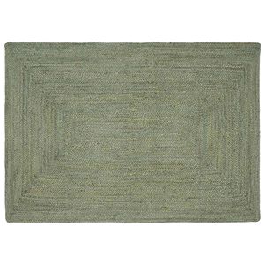 vidaXL Kusov&eacute; koberce Obdĺžnikov&yacute; Olivovo zelen&aacute; 140 x 200 cm Juta