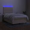 vidaXL Boxspring posteľ s matracom a LED kr&eacute;mov&aacute; 120x190 cm l&aacute;tka