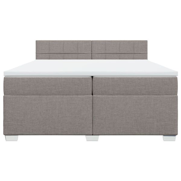 vidaXL Boxspring posteľ s matracom sivohned&yacute; 200x200 cm l&aacute;tka
