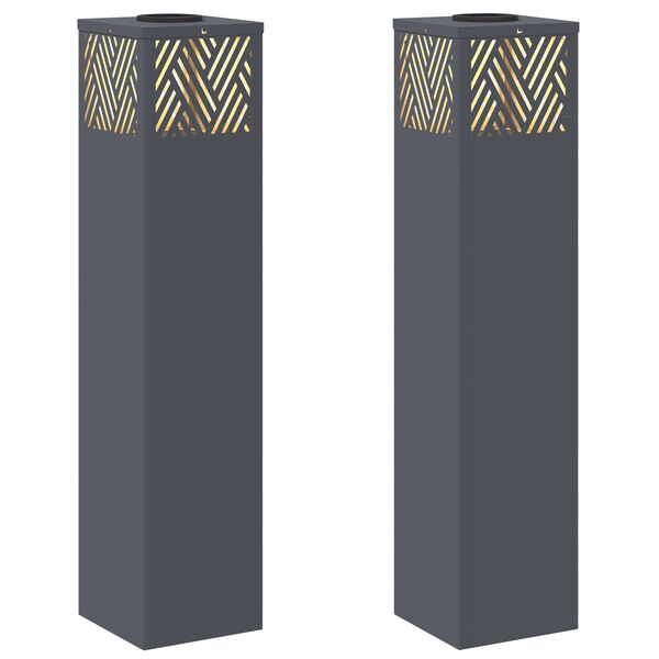 vidaXL Sol&aacute;rne LED svetlo na chodn&iacute;k 2 pcs Antracit