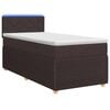 vidaXL Posteľ boxspring s matracom Tmavohned&aacute; 80 x 200 cm L&aacute;tka