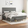 vidaXL Boxspring posteľ s matracom tmavosiv&aacute; 180x200 cm l&aacute;tka