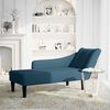 vidaXL Chaise Lounge s pravou lakťovou opierkou Blue Velvet