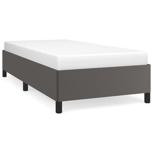 vidaXL Posteľn&yacute; r&aacute;m siv&aacute; 90x200 cm umel&aacute; koža