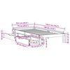 vidaXL Posteľný rám so zásuvkami 75x190 cm masívna borovica