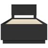 vidaXL R&aacute;m postele s čelnou doskou Čierna 90 x 200 cm Kompozitn&eacute; drevo