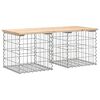 vidaXL Z&aacute;hradn&aacute; lavička gabi&oacute;nov&yacute; dizajn 103x44x42 cm mas&iacute;vna borovica