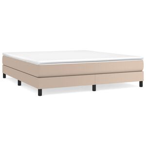 vidaXL Boxspring posteľ s matracom kapuč&iacute;nov&aacute; 180x200 cm umel&aacute; koža