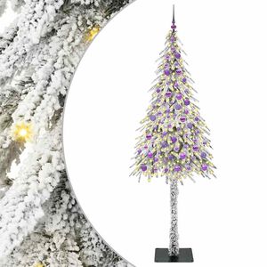 vidaXL Vianočn&yacute; stromček s 300 LED-i Biela 210 cm PE a oceľ