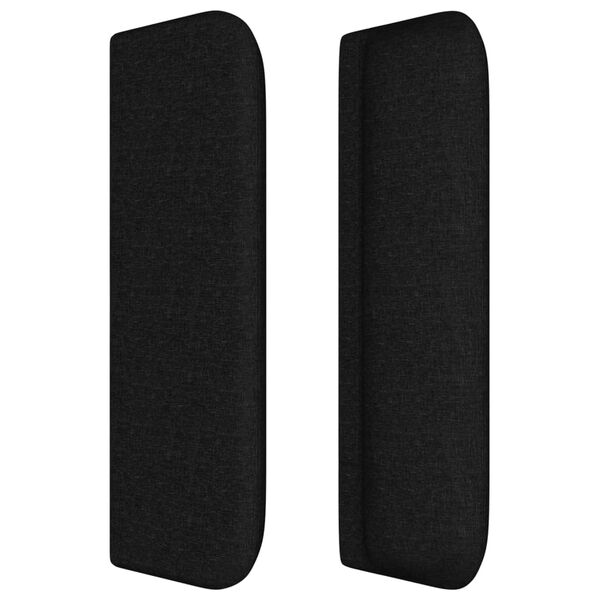 vidaXL Čelo postele so z&aacute;hybmi čierne 203x16x78/88 cm l&aacute;tka