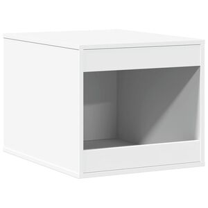 vidaXL Uzavret&yacute; box na stelivo, biely 47x59x42 cm, kompozitn&eacute; drevo