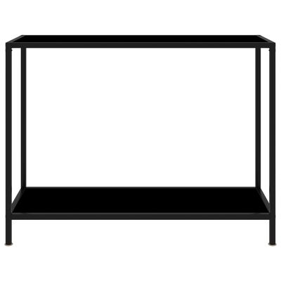 vidaXL Konzolový stolík, čierny 100x35x75 cm, tvrdené sklo