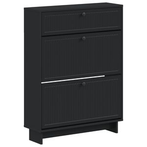 vidaXL Skriňa na top&aacute;nky EDE 78 x 24 x 103 cm Kompozitn&eacute; drevo Čierna