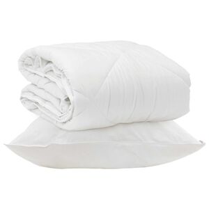 vidaXL Celoročn&aacute; prikr&yacute;vka s vank&uacute;&scaron;om 2 pcs Biela Mikrovl&aacute;kno