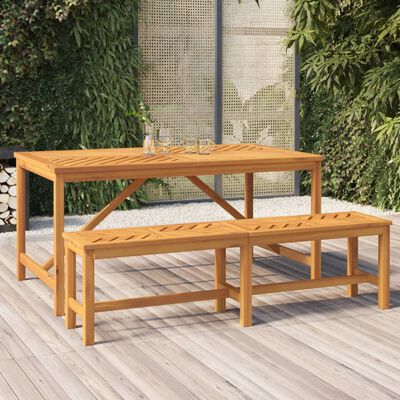 vidaXL Záhradný jedálenský stôl 150x90x74 cm akáciový masív
