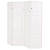 vidaXL Skladací paraván so 4 panelmi, japonský štýl 160x170 cm, biely