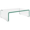 vidaXL TV stojan/stojan pod monitor z priehľadn&eacute;ho skla, 40x25x11 cm