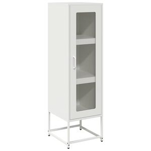 vidaXL Highboard White 36x39x123 cm Oceľ valcovan&aacute; za studena