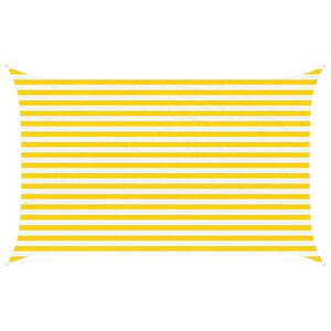 vidaXL Slnečn&aacute; plachta Žlt&aacute; a biela 4 x 2,5 m 100% polyester Oxford