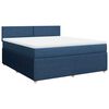 vidaXL Posteľn&yacute; r&aacute;m boxspring s matracom modr&yacute; 180x200 cm l&aacute;tka