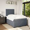 vidaXL Boxspring posteľ s matracom, tmavosiv&aacute; 120x190 cm, zamat