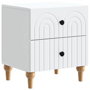 vidaXL Nočn&yacute; stol&iacute;k Biela 43 x 34,5 x 48 cm Kompozitn&eacute; drevo