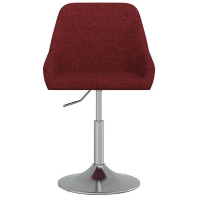 vidaXL Barová stolička vínovo-červená látková
