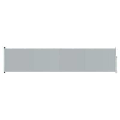 vidaXL Zaťahovacia bočná markíza na terasu 140x600 cm sivá