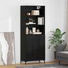 vidaXL Highboard Čierny dub 69,5 x 34 x 180 cm Kompozitn&eacute; drevo