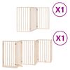 vidaXL Br&aacute;na pre psa s dverami skladacia 9 panely 450cm topoľov&eacute; drevo