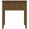 vidaXL Konzolový stolík medovohnedý 70x35x75 cm masívna borovica