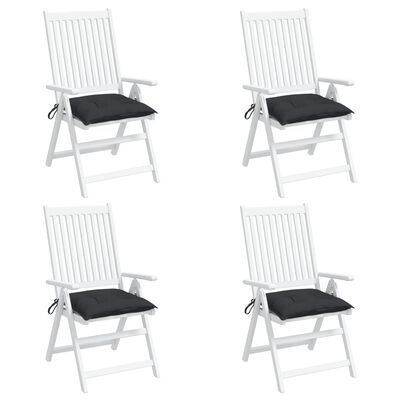 vidaXL Podložky na stoličku 4 ks, čierne 40x40x7 cm, oxfordská látka