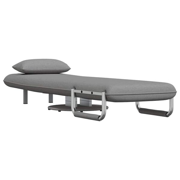 vidaXL Otočné kreslo/rozkladacia pohovka, svetlosivá, látka